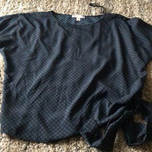 Blouse. NWOT. NEVER WORN. SIDE TIE DETAIL